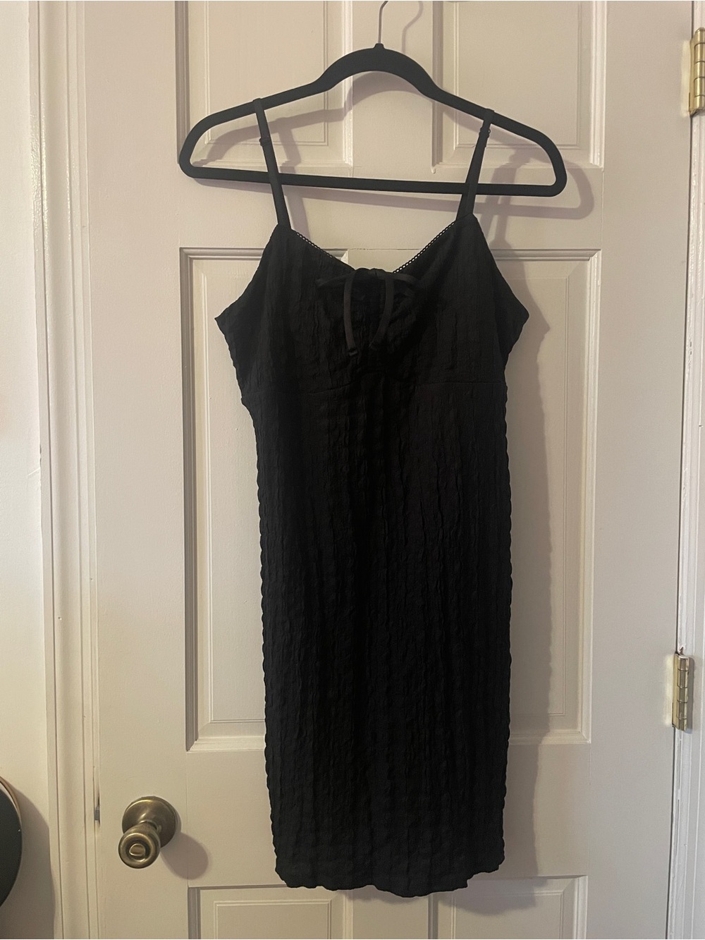 No Boundaries Black Spaghetti Strap Midi Dress